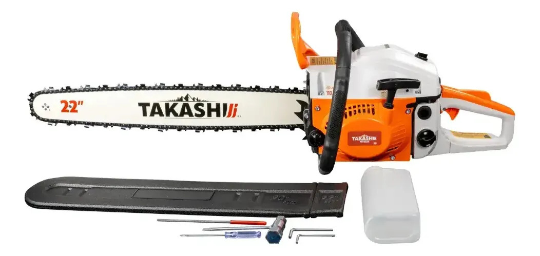 Motosierra Takashi C/barra 22 Pulgadas 58cc 2.5kw / 3.4hp Naranja