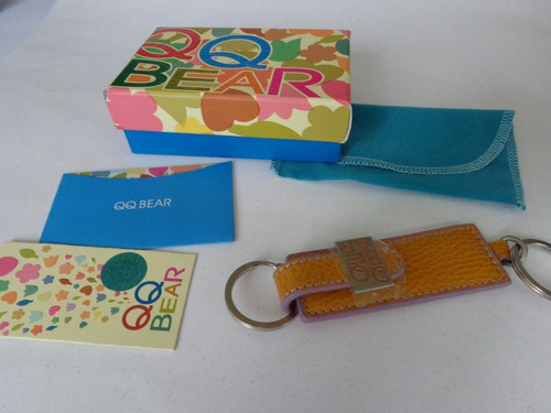 Qq Bear Original Llavero Para Dama Cuero