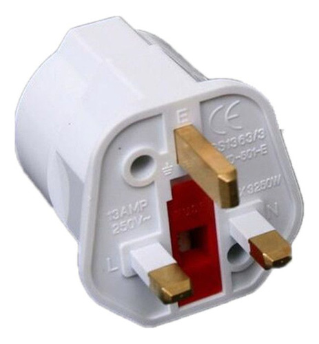 Adaptador De Corriente De 250 V, 13 A, Ue A Reino Unido