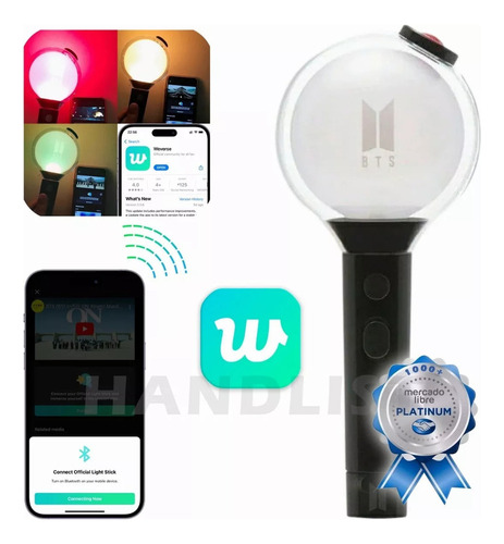 Lâmpada De Concerto Original Bts Army Bomb Ver.4 Light Stick