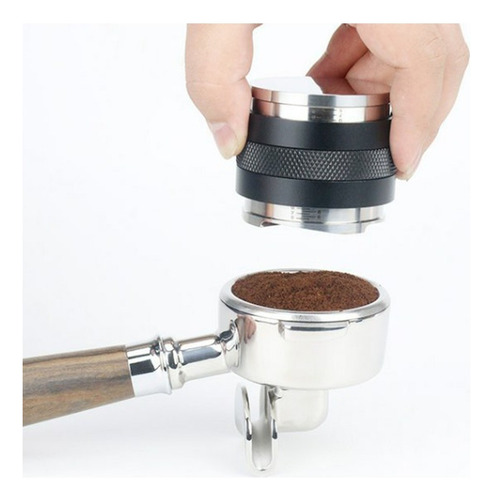 A Tamper Y Distribuidor De Café Expreso De Acero Inoxidable