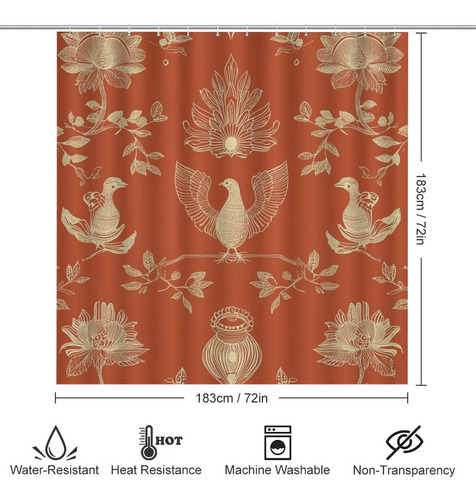 Conjuntos De Cortinas De Ducha Con Estampado Bohemio A1606 Y