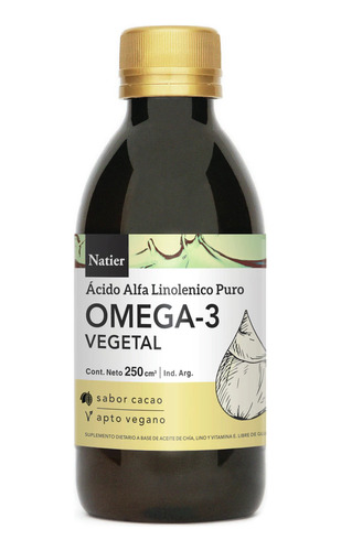 Omega 3 Vegetal Acido Alfa Linoleico Puro Natier X 250ml