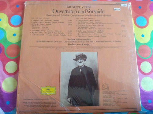 Verdi Ouverrtüren Und Vorspiele Lp Berliner Philharmoniker (Usado)