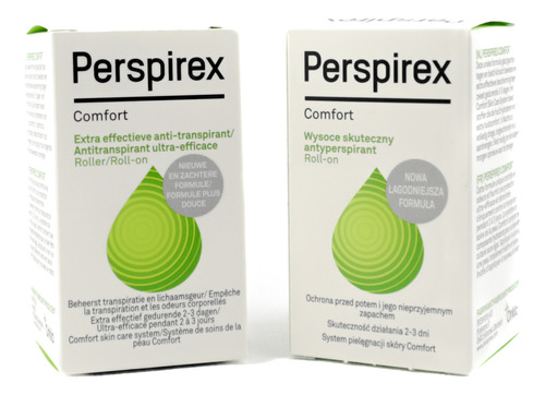 Pack De 2 Perspirex Roll-on Comfort Antitranspirante Rol 20m