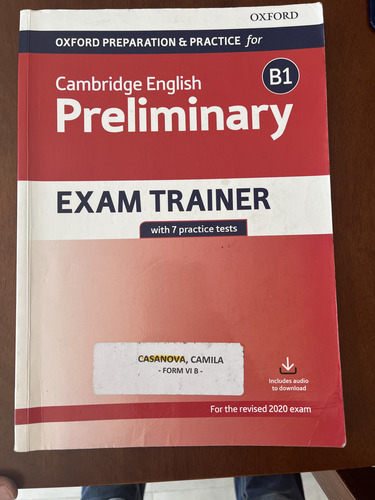 Cambridge English B1 (pet) Exam Trainer Oxford