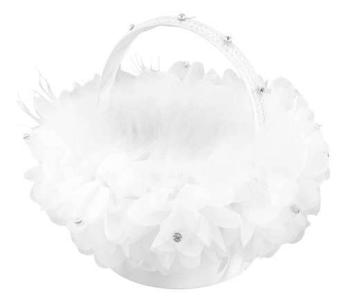 Encantadora Cesta De Flores Blancas Para Dama De Honor