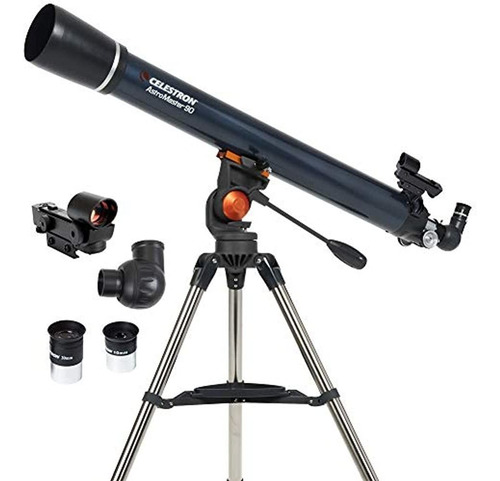 Telescopio Refractor Astromaster 90az Optica De Vidrio