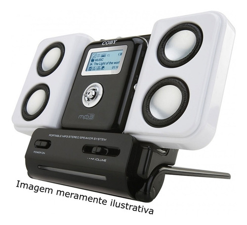 Imagem 4 de 5 de Sistema Estéreo De Caixas Acústicas Para Mp3 Coby Csmp47
