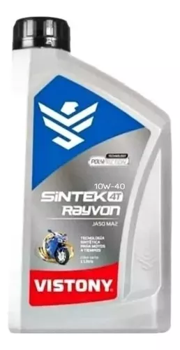 Aceite 10w40 Semi-sintetico Moto 4t 1 Litro Vistony