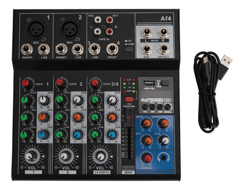 Mezclador De Sonido Profesional De 4 Canales Grabación Por C