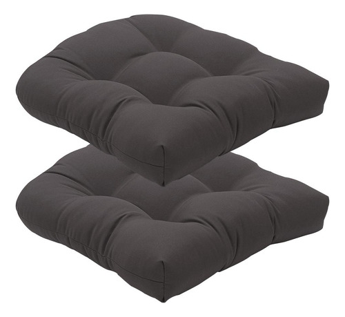 2 Piezas De Almohadillas De Asiento De Silla De Gris Oscuro
