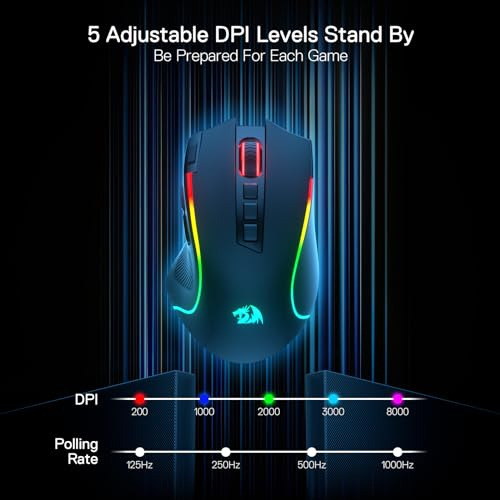 Paquete Redragon M612 Pro: Ratn Gaming Rgb 8000 Dpi