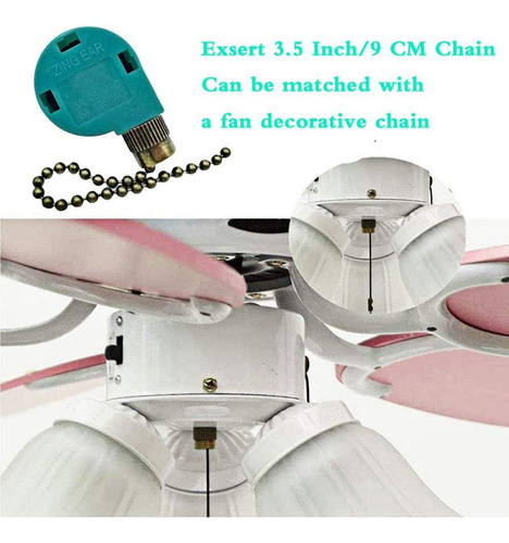 Ventilador De Techo Ze-268s6 De 8 Piezas, Sp-fs De 3 Velocid