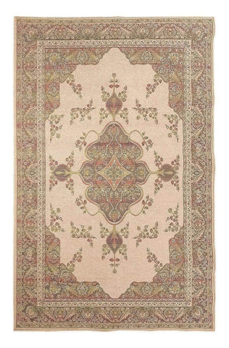 Tapete Sala Tabriz Bege Verde 200x250 Cm Classico Tipo Belga