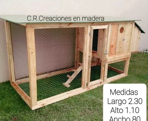 Gallinero Con Techo De Chapa Nido Para 3 Ponedoras Total 9