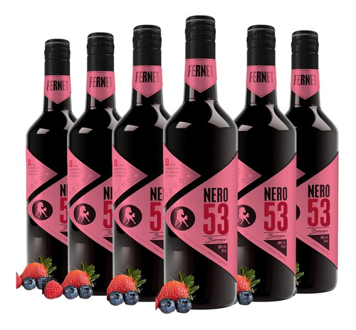 Fernet Nero 53 Berries Caja X 6 X 750ml. - Artesanal