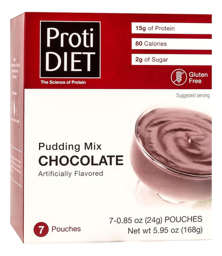 Protidiet Mezcla De Pudín Instantáneo Con Sabor A Chocolate