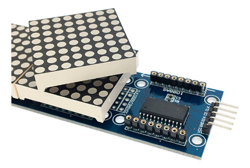 Modulo Matriz Led Max7219 Para Arduino 4 Módulos Azul