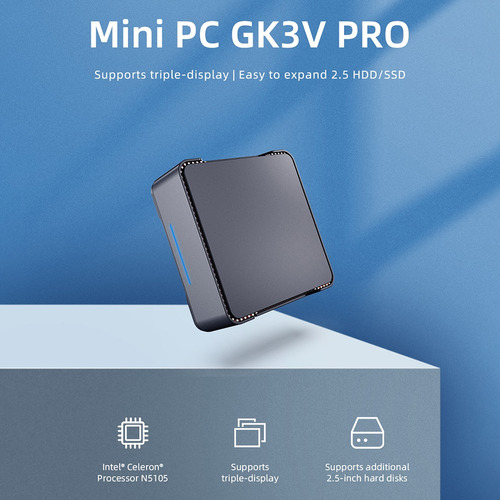 Mini Pc Host Win11 8+256 Ssd Intel N5105 2.9ghz Gk3 Pro