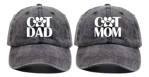 Gorro Hhnlb Cat Mom & Dad, Funny Cats Lover Ajustable Lavado