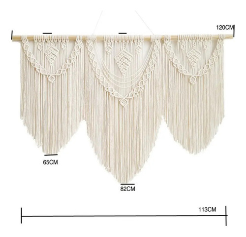 1 Cortina Decorativa Para El Hogar Con Tapicería De Macramé