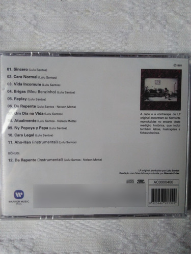 Cd Lulu Santos - Normal - Novo - Lacrado - Com Bônus