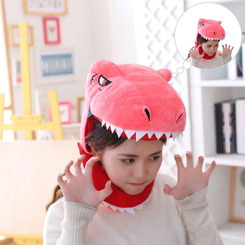 . 2 X Lindo Sombrero De Cabeza De Dinosaurio Cosplay