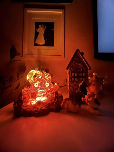 We Figura Calcifer Castillo Vagabundo Estudio Ghibli Luz Led