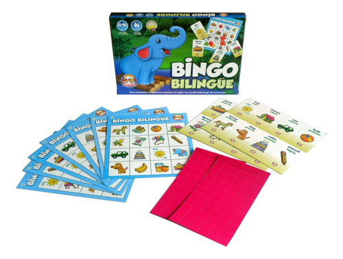 Juego Lotería Bingo Bilingüe Español Ingles Aprender Idiomas