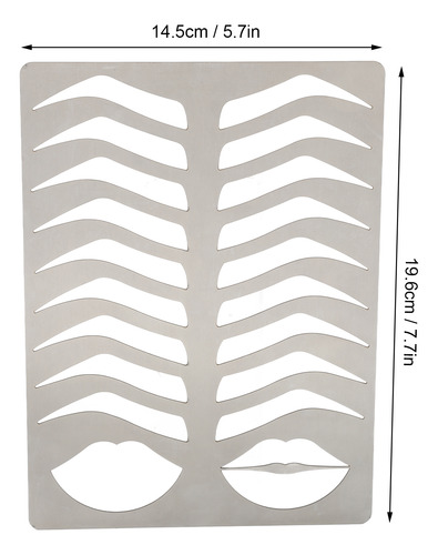 Plantilla Reutilizable Para Practicar Cejas Y Labios Cepilla
