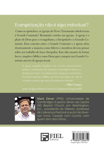Entendendo a Grande Comissão: Entendendo a igreja, de Dever, Mark. Editorial Missão Evangélica Literária, capa mole em português, 2019