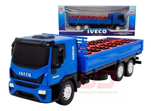 Caminhão de Brinquedo azul - IVECO Tector Dropside-ref 341 - USUAL