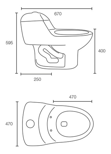 Imagen 5 de 8 de Inodoro Loza One Piece Largo Deposito Incluye Asiento Cuotas