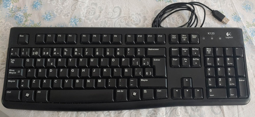 Teclado Usb Pc Logitech K120 Cable Negro Impecable 