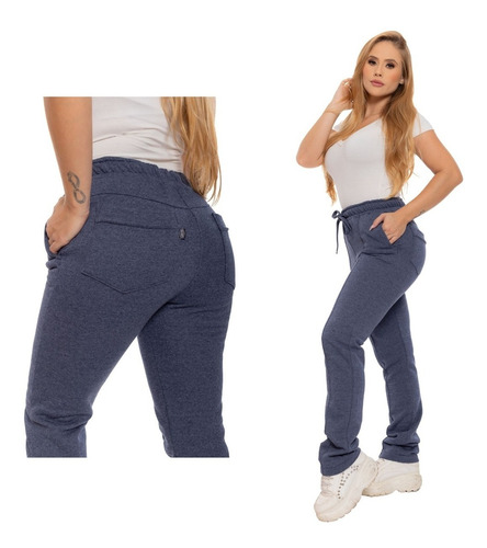 Imagem 3 de 6 de Calça Feminina Moletom Cintura Alta Super Confortável Oferta
