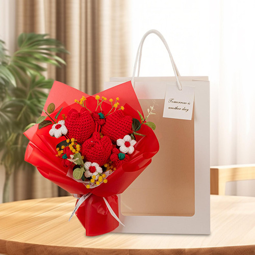 Ramo De Flores De Ganchillo, Centro De Mesa De Tulipanes,