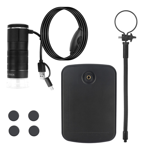Microscopio Digital 3-en-1 1000x Hd 1080p, Celular, Type-c