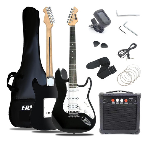 Kit De Guitarra Eléctrica De Cuerpo Sólido Amplificad...