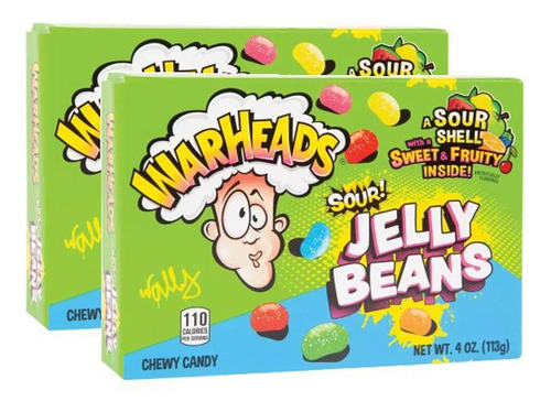 Kit 2 Balas Warheads Sour Jelly Beans - 113g