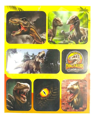 Genial Set 250 Stickers De Dinosaurios Calcomanias Kawaii
