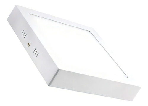 Pack 5 Foco Panel Plafon Sobrepuesto Cuadrado 24w Luz Fria Color Blanco