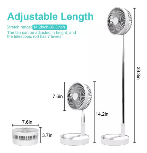 Ventilador De Escritorio, Ventilador De Piso, Ajustable En A
