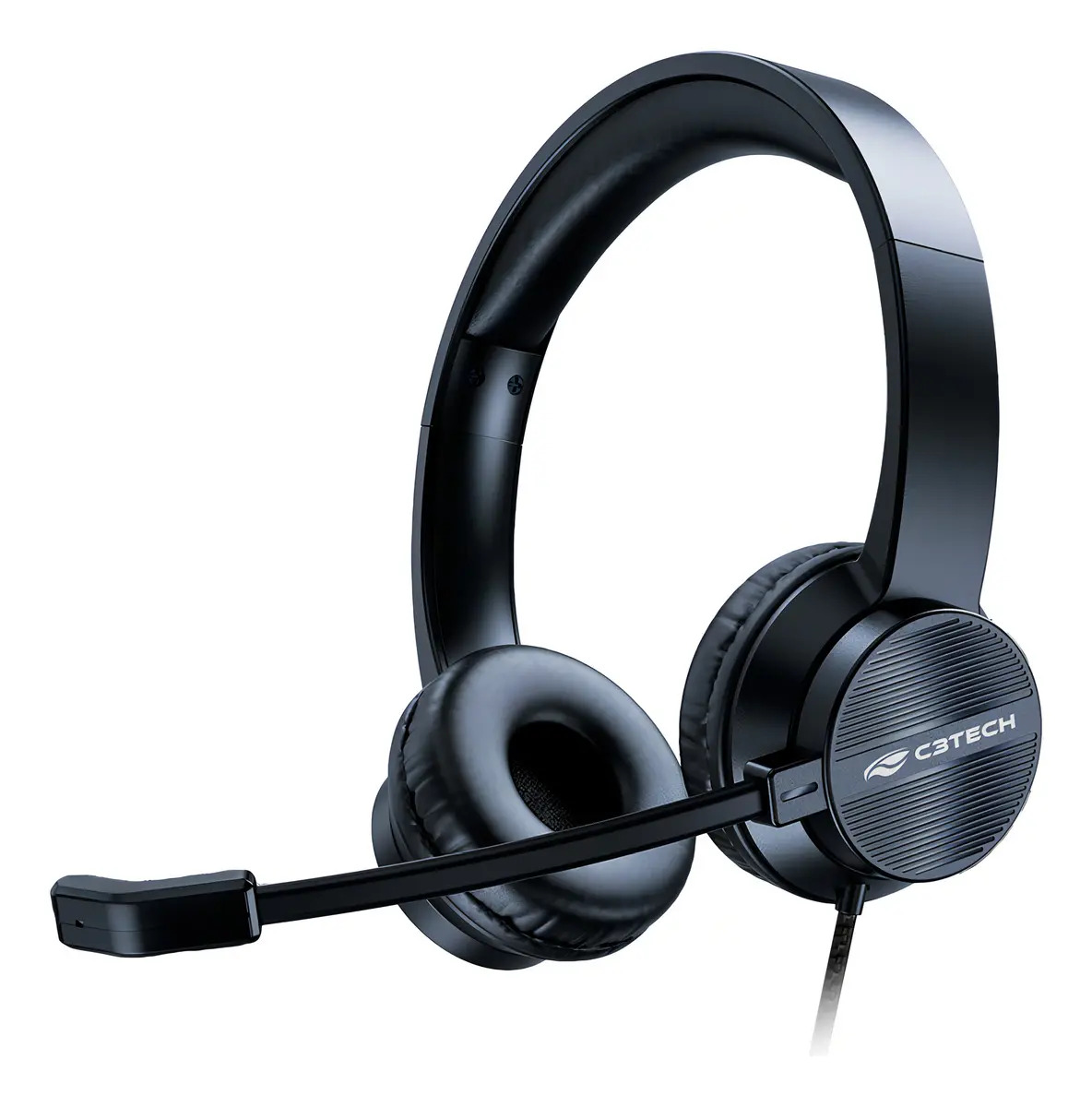 Fone de Ouvido Headset Com Microfone Usb Redução De Ruído C3tech Ph-380bk