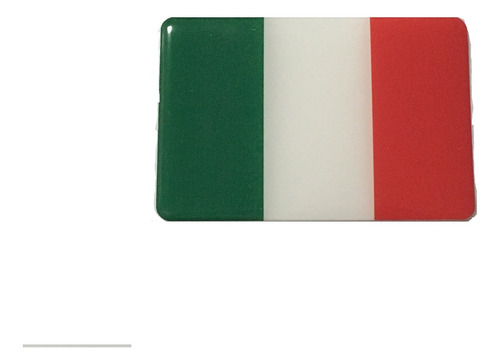 Adesivo Resinado Da Bandeira Da Itália 5x3 Cm