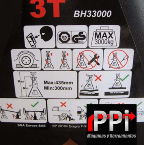 Imagen 2 de 5 de Bahco Jgo De Caballetes Soporte Para Autos 3ton Bh33000