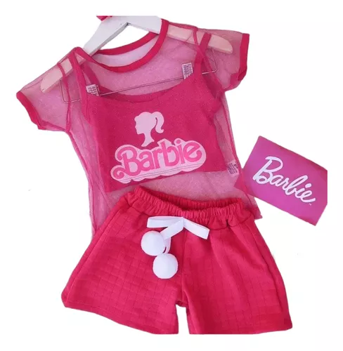 Conjunto Barbie Infantil/juvenil Menina Roupa Luxo Mini Diva