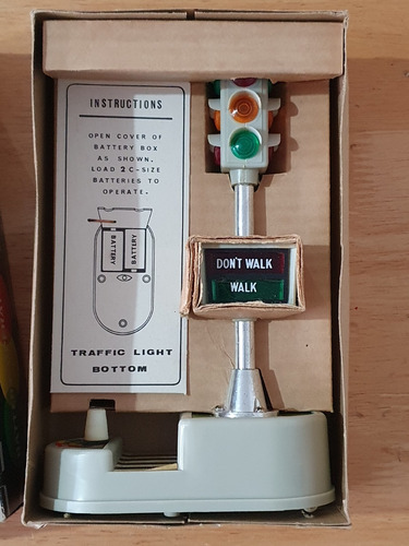 Semáforo Traffic Light By Marx Vintage Con Caja 1960 . (Usado)