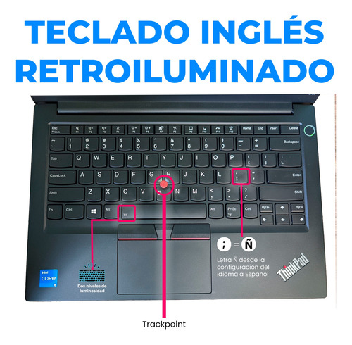 Laptop Lenovo Thinkpad Core I5 11th 16gb Ram 512gb Ssd+funda Negro (Reacondicionado)