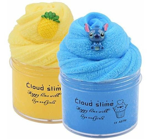 Kit Upgrade Cloud Slime, Pacote Com 2 Pontos De Abacaxi Azul